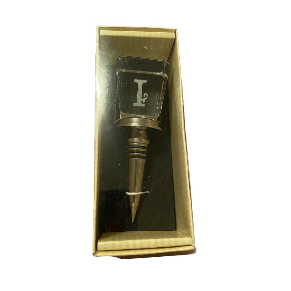 Cypress Home Monogram Letter L Wine Bottle Stopper New In Box